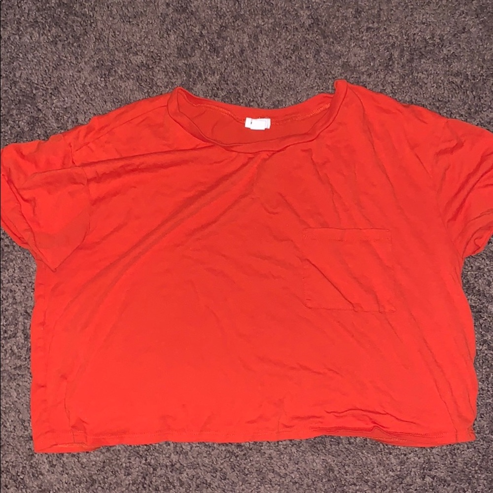 Garage orange crop top